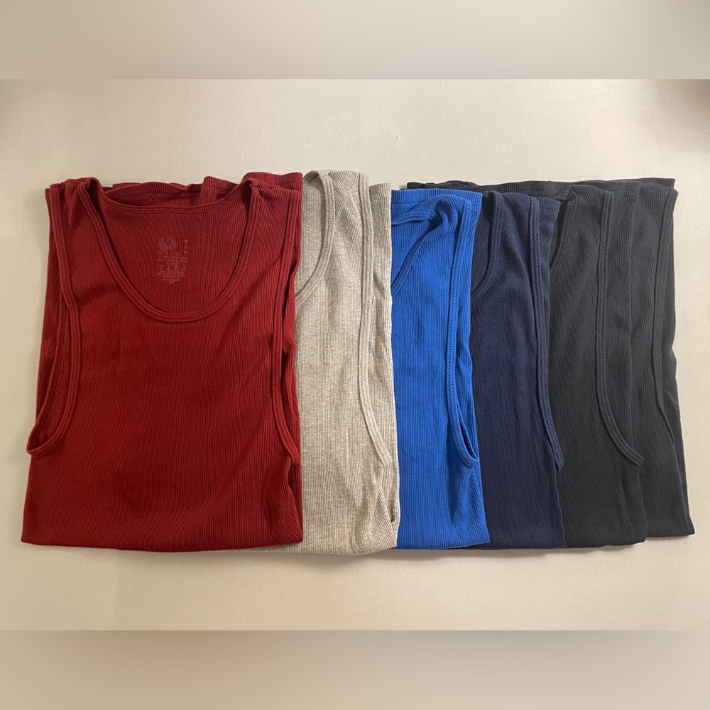 Fruit of the Loom Tank Tops Set of 6 Multiple Colors Size M
